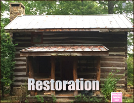 Historic Log Cabin Restoration  Terrell, North Carolina